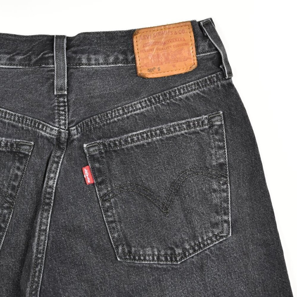 Levi's 501 Skinny Distressed Jeans Black Stick - 26 - Picture 4 of 11